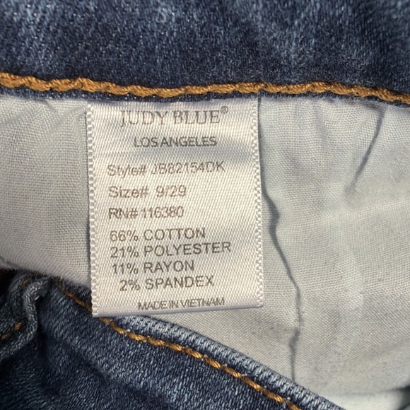 Judy Blue Capri Fit Blue Jeans Womens 9/29 (FITS 29 X 24.5) Stretch Denim - Picture 6 of 12